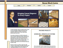 Tablet Screenshot of besserblockcentre.com.au